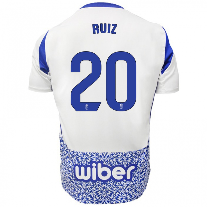 Kinder Sergio Ruiz #20 Weiß Blau Auswärtstrikot Trikot 2024/25 T-Shirt Österreich