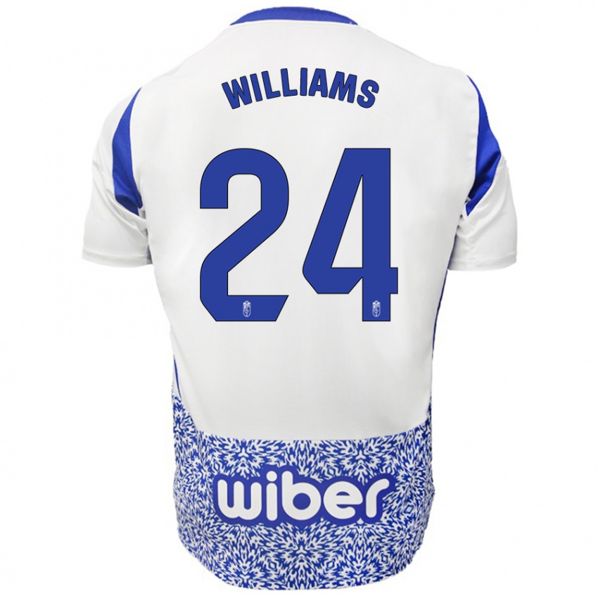 Kinder Loïc Williams #24 Weiß Blau Auswärtstrikot Trikot 2024/25 T-Shirt Österreich