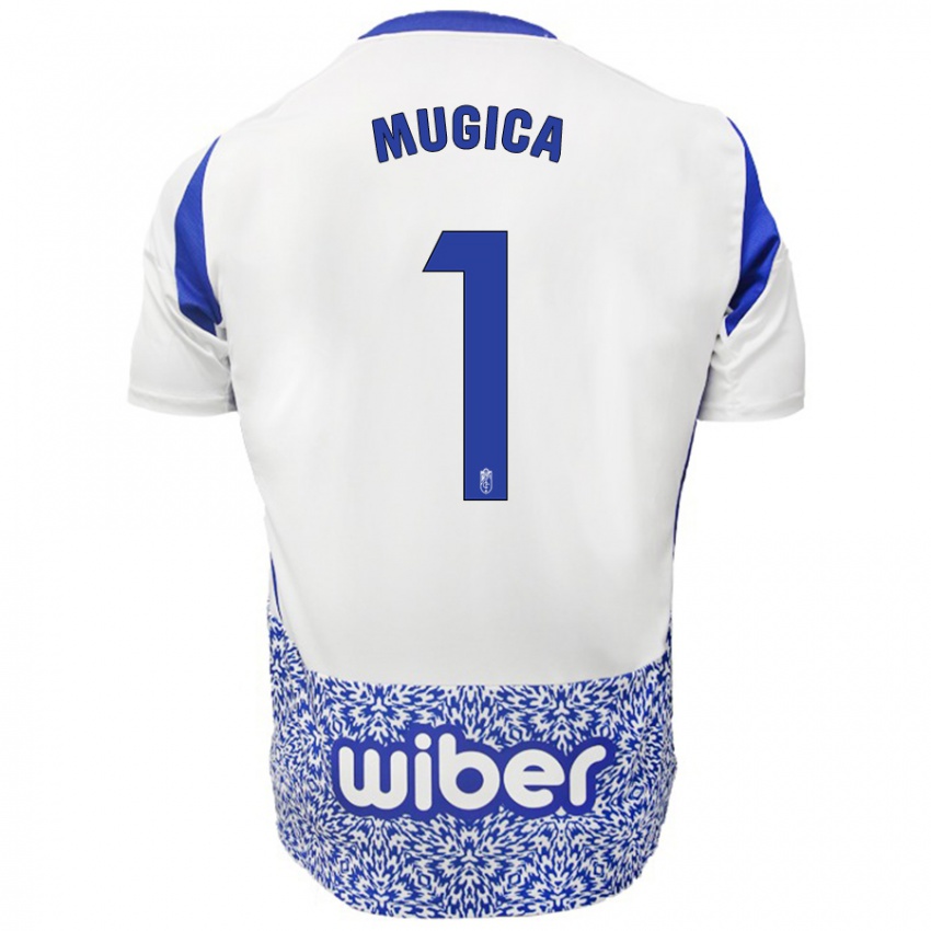 Kinder Juan Múgica #1 Weiß Blau Auswärtstrikot Trikot 2024/25 T-Shirt Österreich