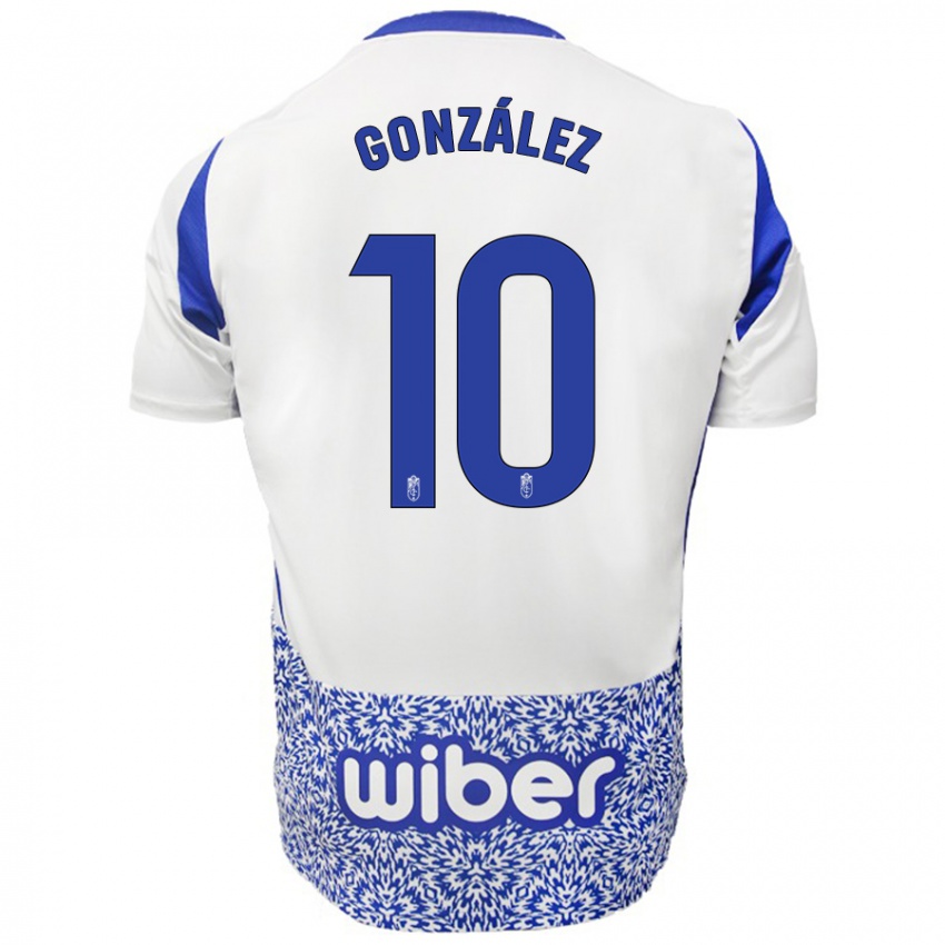 Kinder Mario González #10 Weiß Blau Auswärtstrikot Trikot 2024/25 T-Shirt Österreich