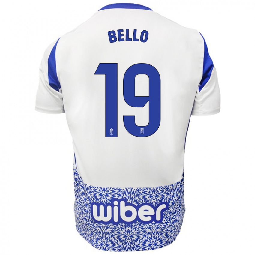 Kinder Eghosa Augustine Bello #19 Weiß Blau Auswärtstrikot Trikot 2024/25 T-Shirt Österreich