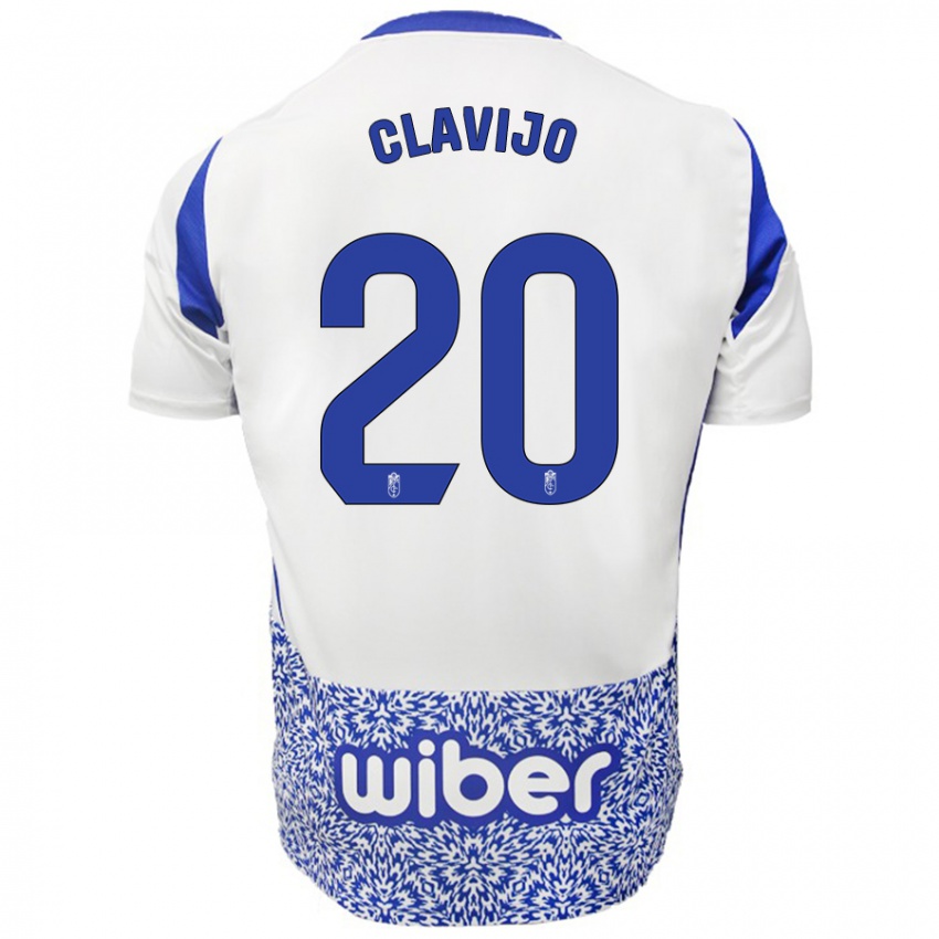 Kinder Dani Clavijo #20 Weiß Blau Auswärtstrikot Trikot 2024/25 T-Shirt Österreich