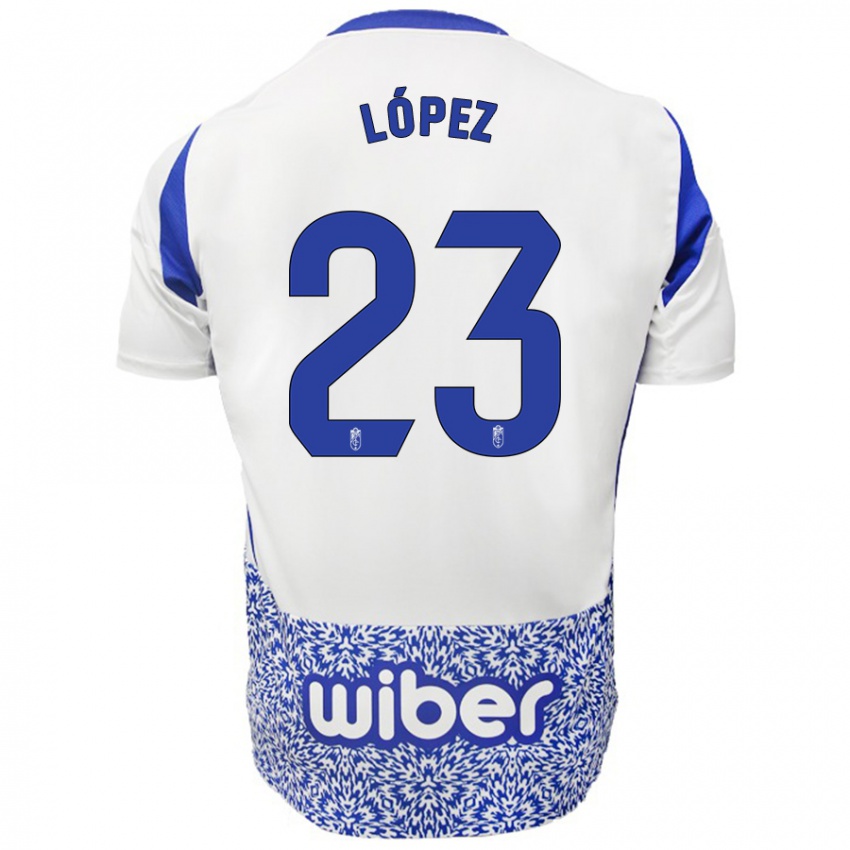 Kinder Diego López #23 Weiß Blau Auswärtstrikot Trikot 2024/25 T-Shirt Österreich