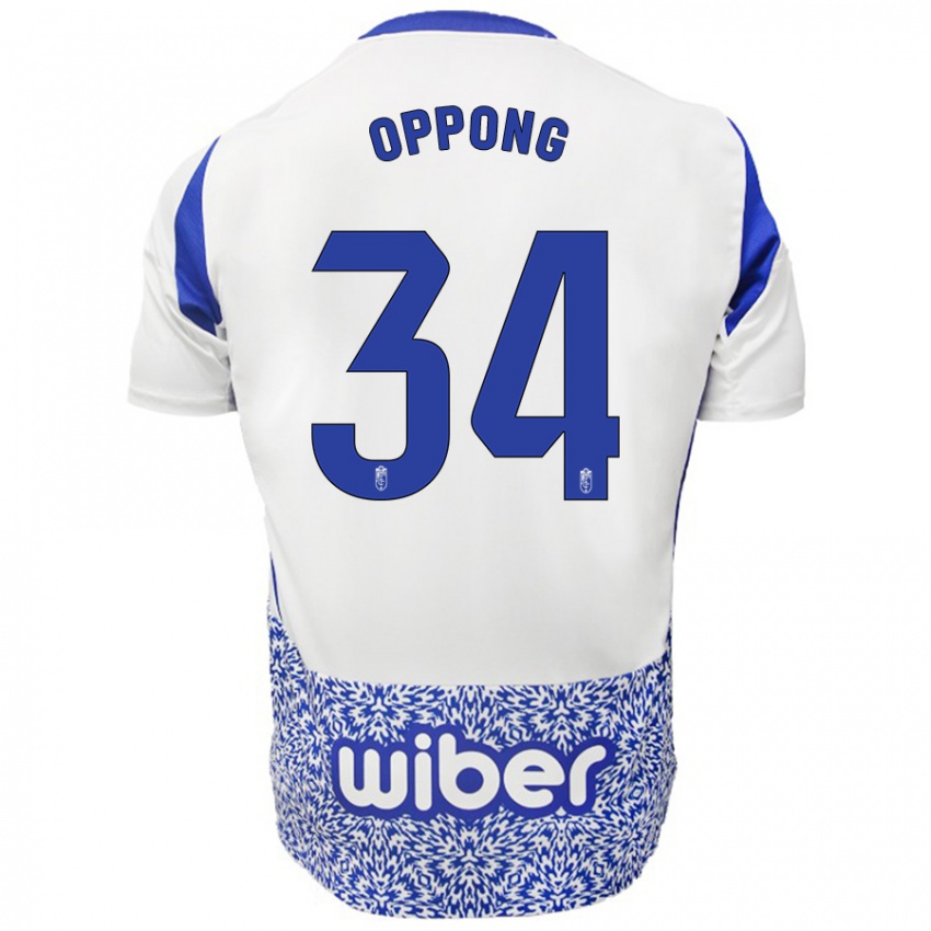 Kinder Oscar Naasei Oppong #34 Weiß Blau Auswärtstrikot Trikot 2024/25 T-Shirt Österreich