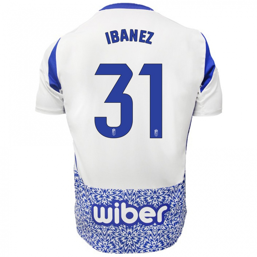 Kinder Alba Ibáñez #31 Weiß Blau Auswärtstrikot Trikot 2024/25 T-Shirt Österreich