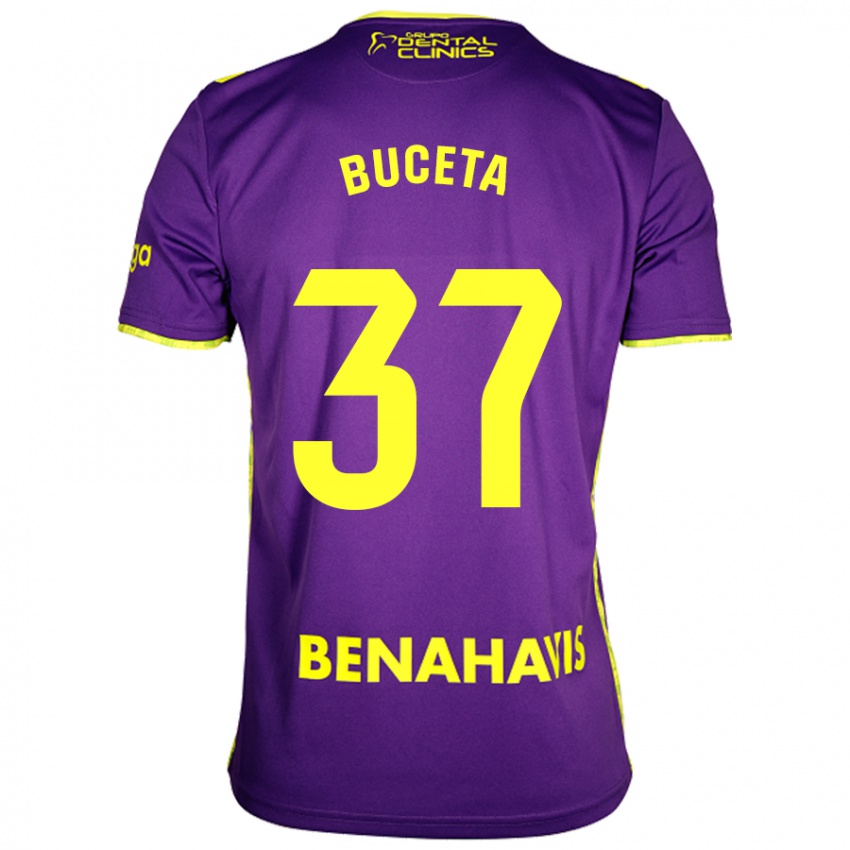 Kinder Ana Buceta #37 Lila Gelb Auswärtstrikot Trikot 2024/25 T-Shirt Österreich