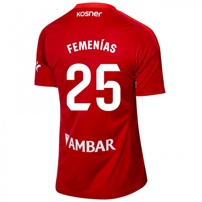 Kinder Joan Femenías #25 Weiß Blau Auswärtstrikot Trikot 2024/25 T-Shirt Österreich