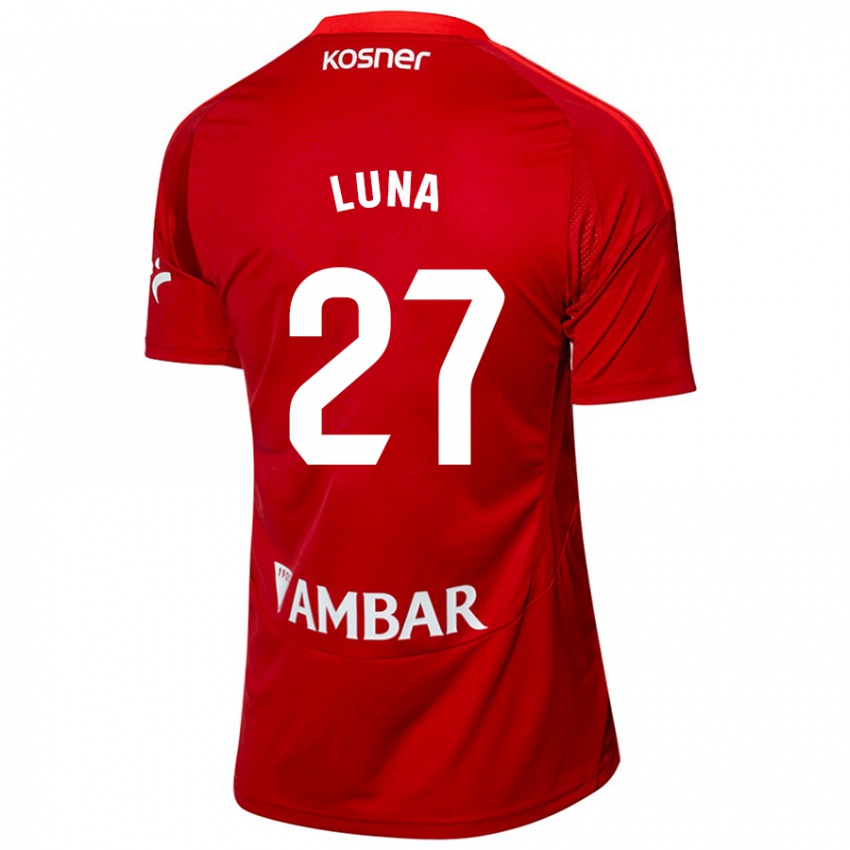 Kinder Marcos Luna #27 Weiß Blau Auswärtstrikot Trikot 2024/25 T-Shirt Österreich