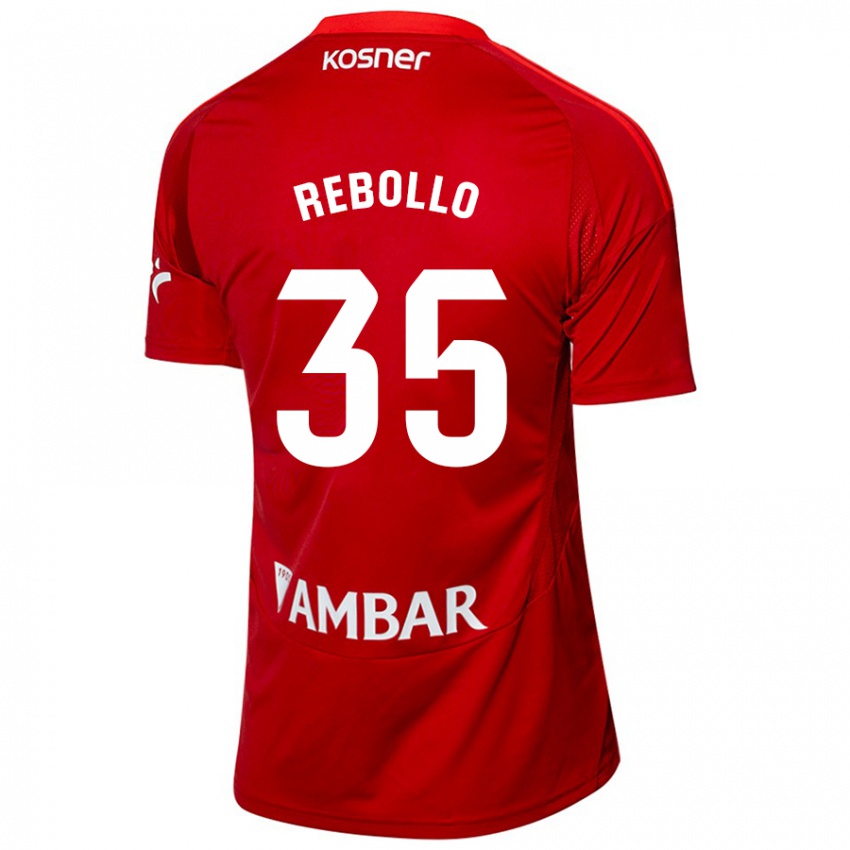 Kinder Dani Rebollo #35 Weiß Blau Auswärtstrikot Trikot 2024/25 T-Shirt Österreich