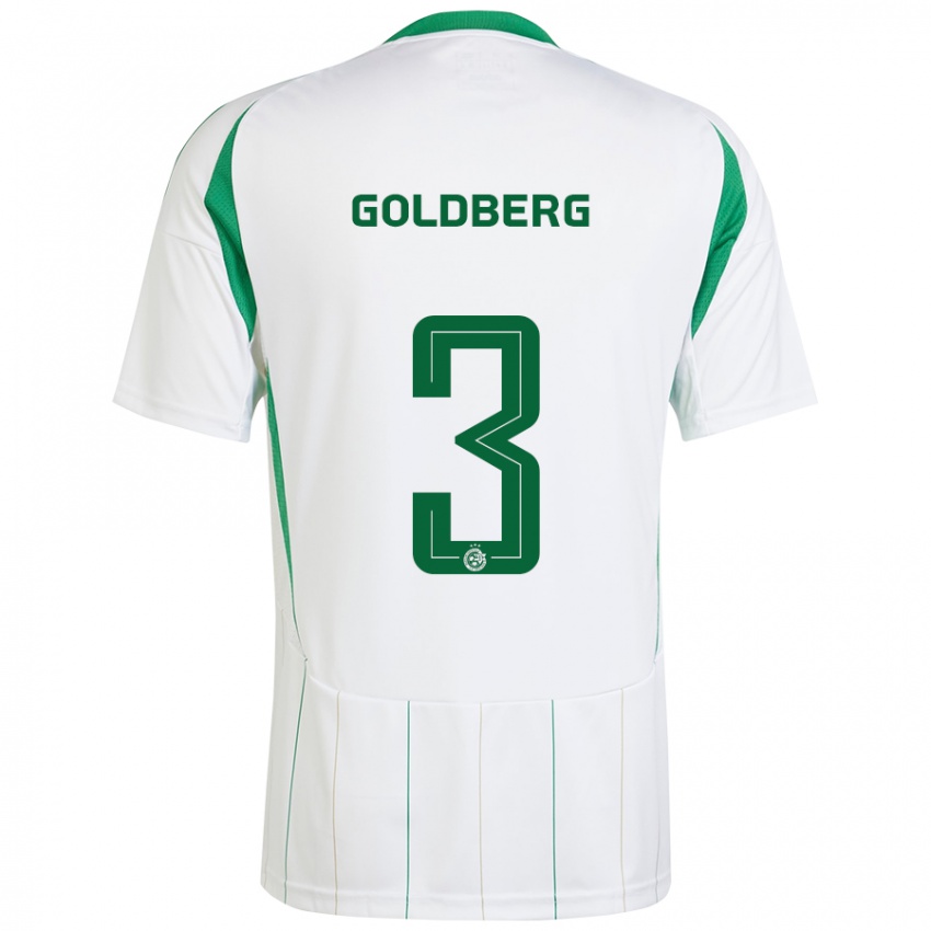 Kinder Shon Goldberg #3 Weiß Grün Auswärtstrikot Trikot 2024/25 T-Shirt Österreich