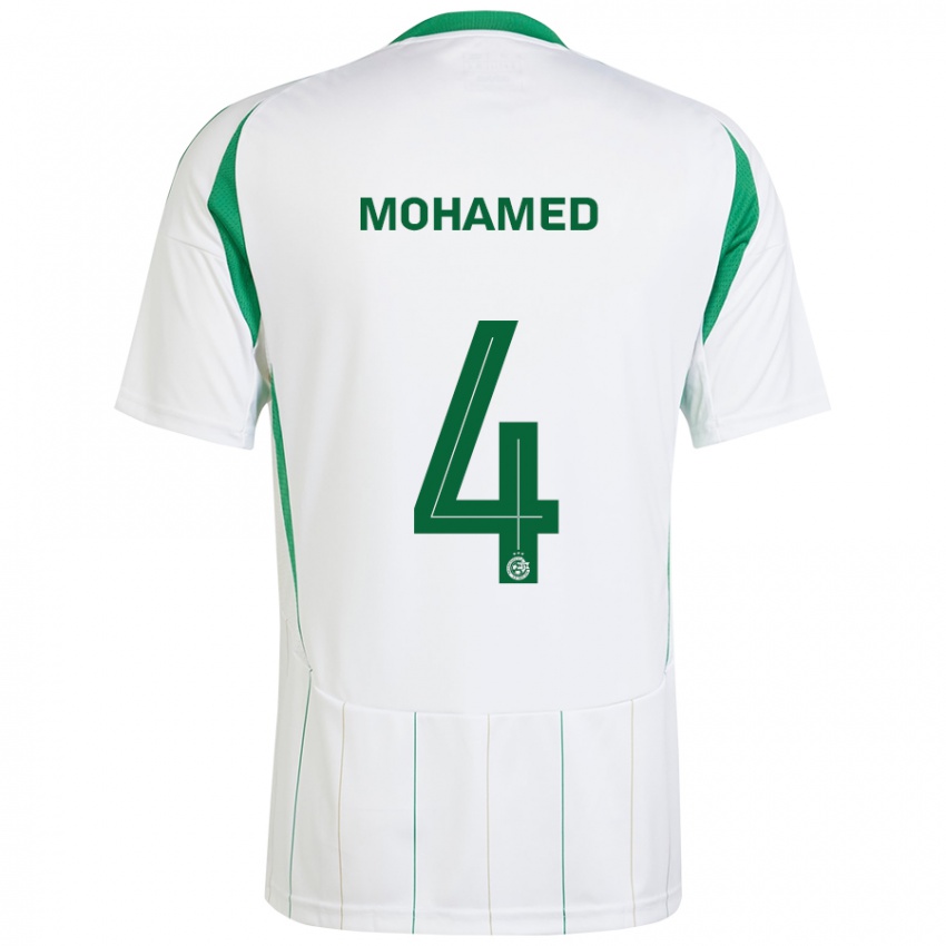 Kinder Ali Mohamed #4 Weiß Grün Auswärtstrikot Trikot 2024/25 T-Shirt Österreich