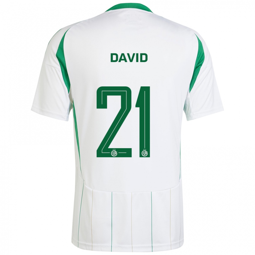 Kinder Dean David #21 Weiß Grün Auswärtstrikot Trikot 2024/25 T-Shirt Österreich