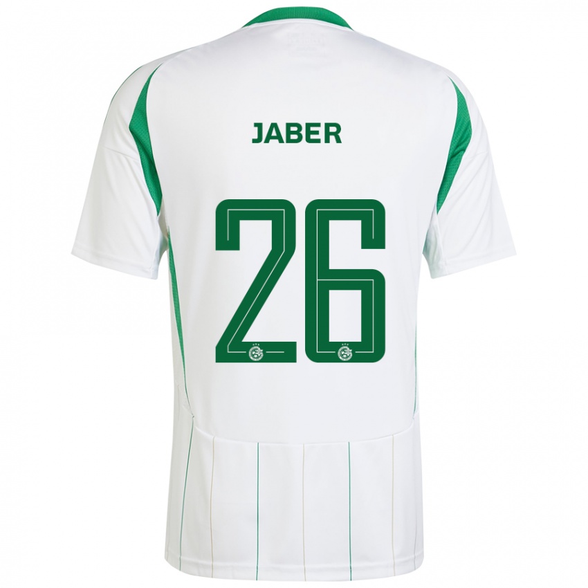 Kinder Mahmoud Jaber #26 Weiß Grün Auswärtstrikot Trikot 2024/25 T-Shirt Österreich