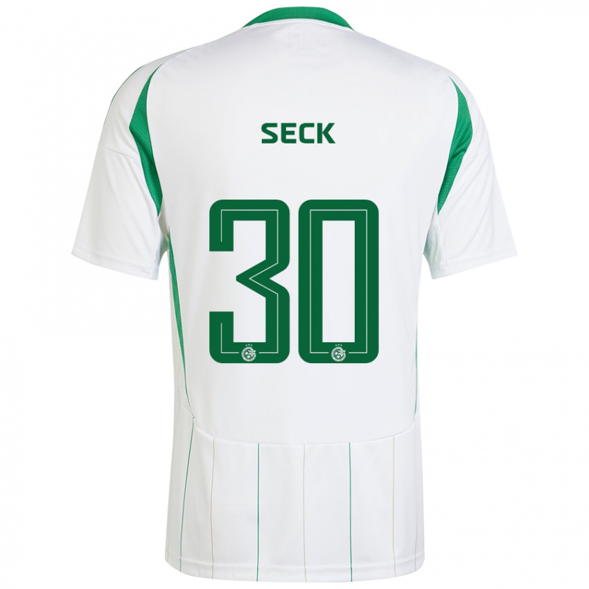 Kinder Abdoulaye Seck #30 Weiß Grün Auswärtstrikot Trikot 2024/25 T-Shirt Österreich