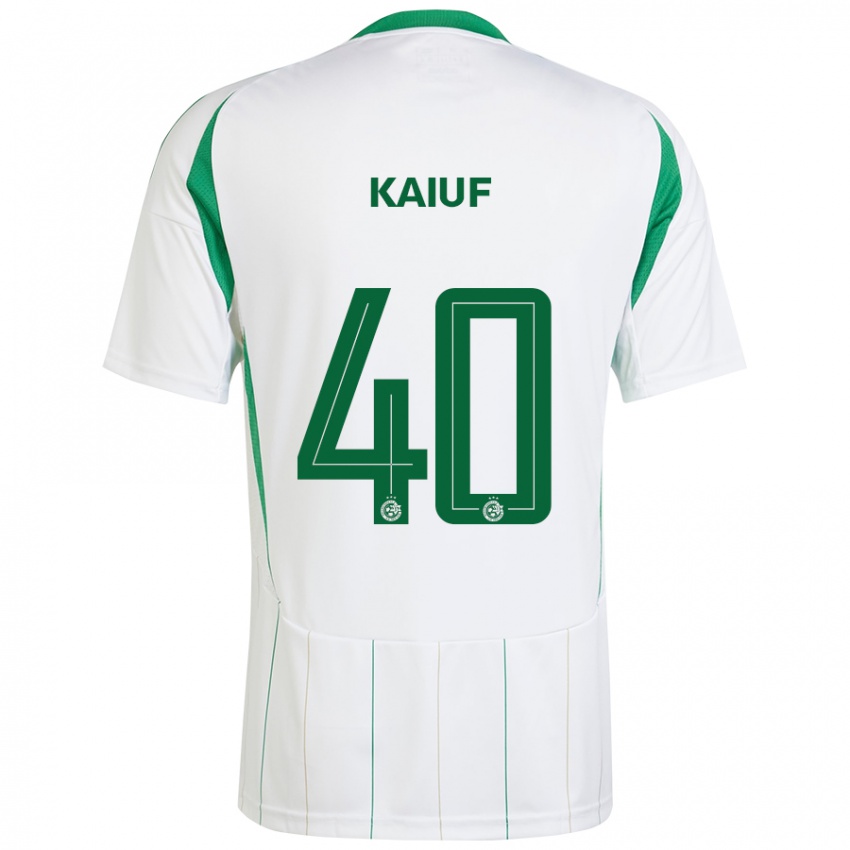 Kinder Sharif Kaiuf #40 Weiß Grün Auswärtstrikot Trikot 2024/25 T-Shirt Österreich