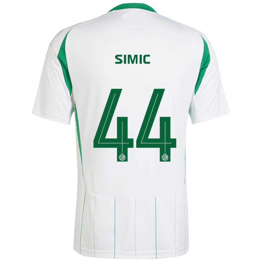 Kinder Lorenco Simic #44 Weiß Grün Auswärtstrikot Trikot 2024/25 T-Shirt Österreich