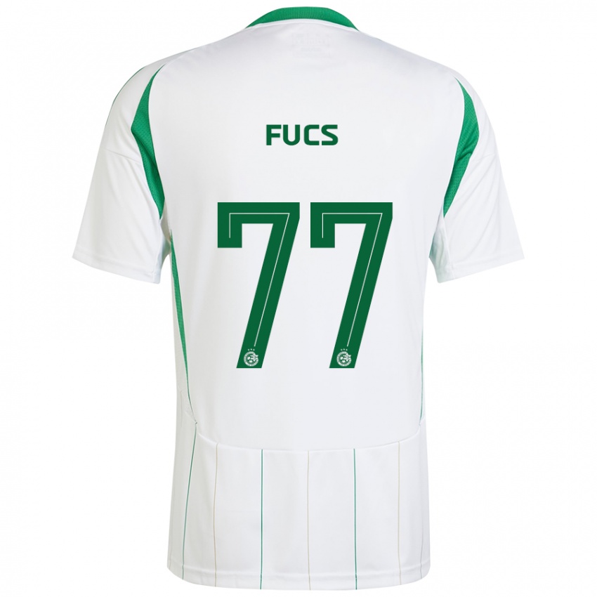 Kinder Roee Fucs #77 Weiß Grün Auswärtstrikot Trikot 2024/25 T-Shirt Österreich