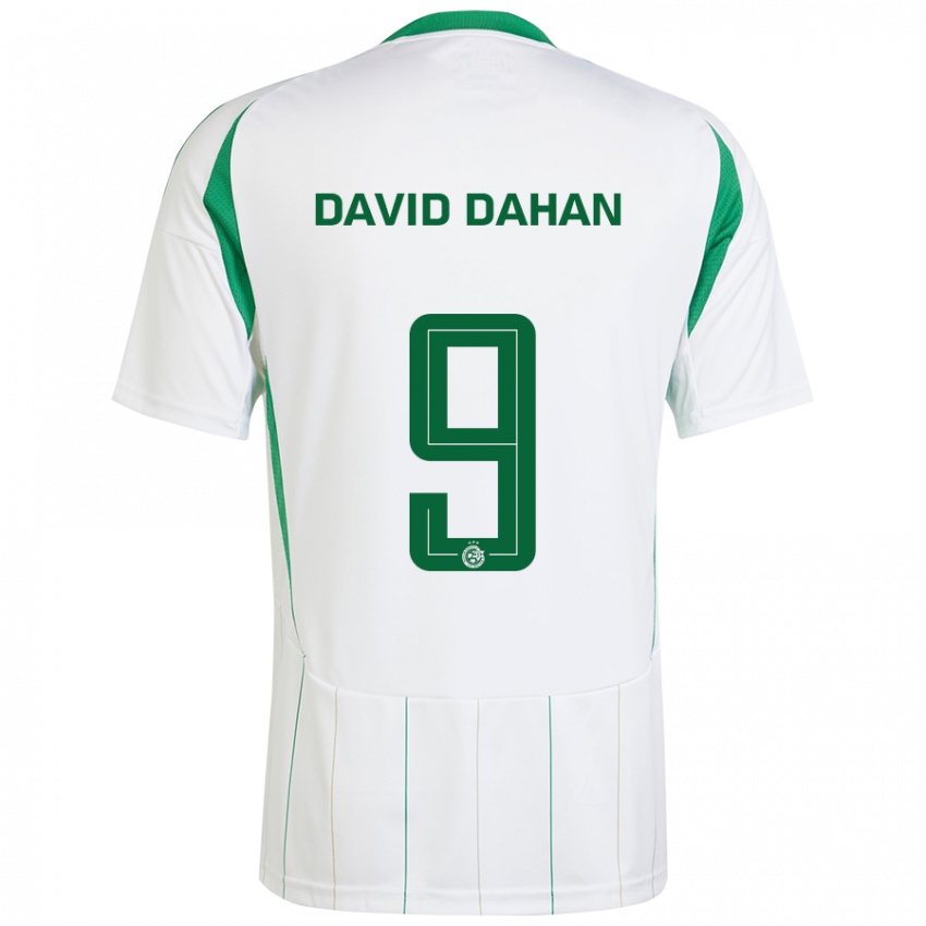 Kinder Omer David Dahan #9 Weiß Grün Auswärtstrikot Trikot 2024/25 T-Shirt Österreich