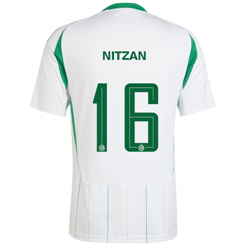 Kinder Itamar Nitzan #16 Weiß Grün Auswärtstrikot Trikot 2024/25 T-Shirt Österreich