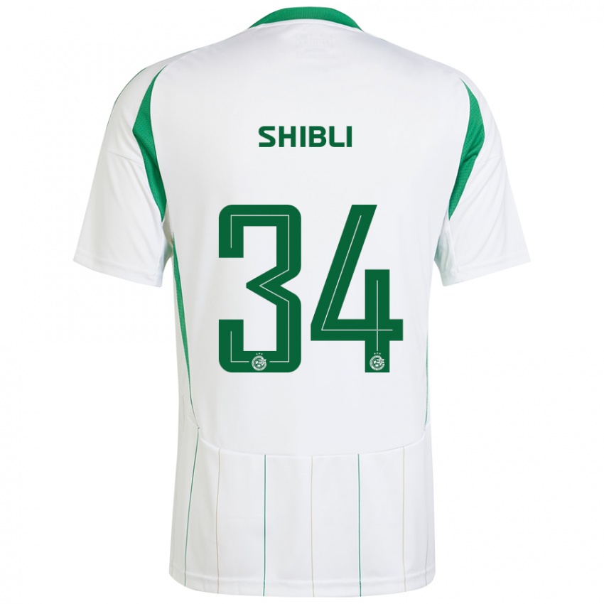 Kinder Hamza Shibli #34 Weiß Grün Auswärtstrikot Trikot 2024/25 T-Shirt Österreich