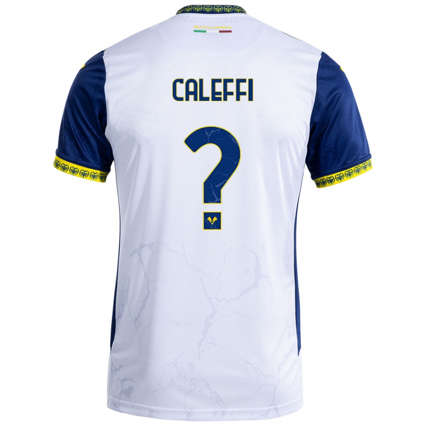 Kinder Andrea Caleffi #0 Weiß Blau Auswärtstrikot Trikot 2024/25 T-Shirt Österreich