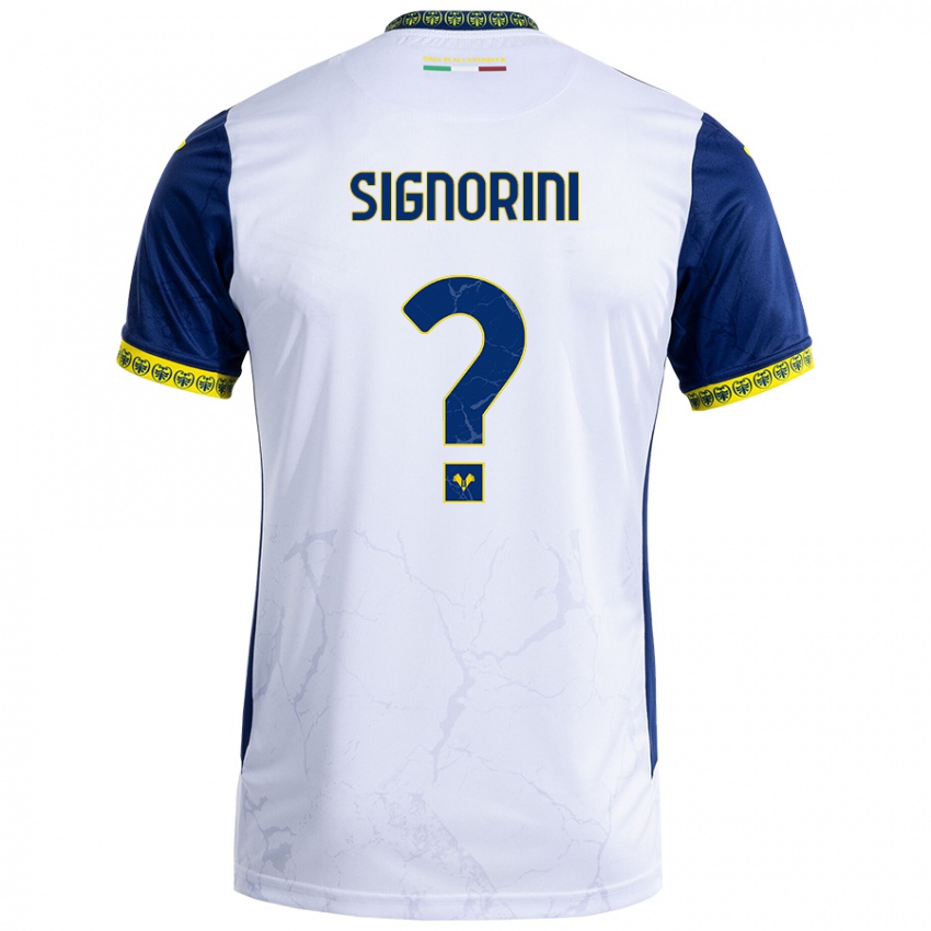 Kinder Simone Signorini #0 Weiß Blau Auswärtstrikot Trikot 2024/25 T-Shirt Österreich