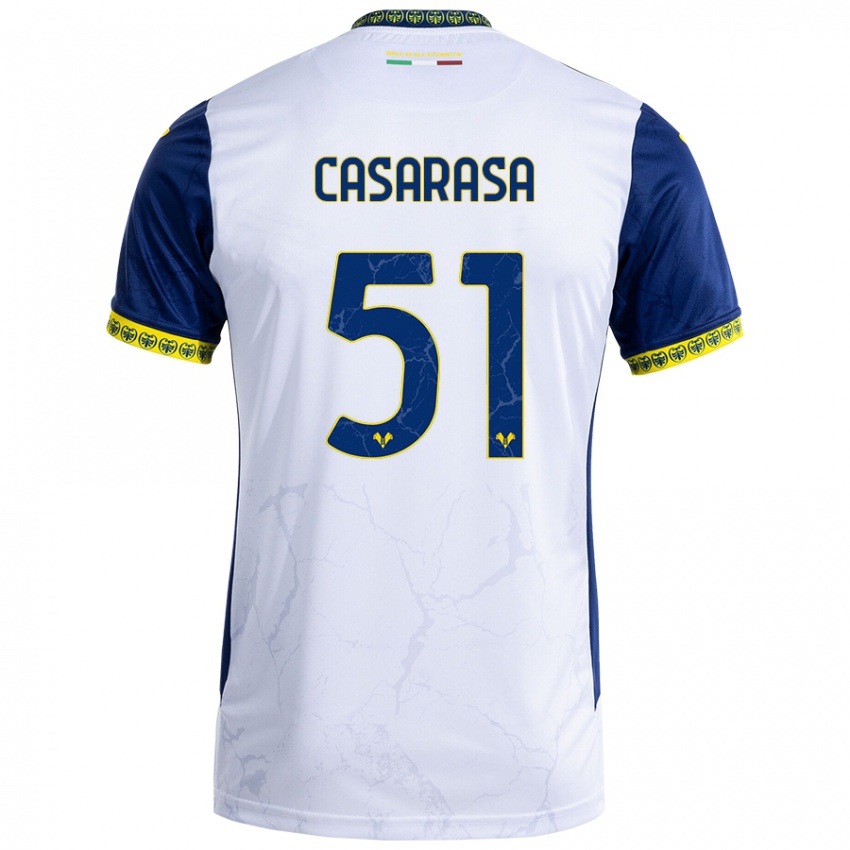 Kinder Asia Casarasa #51 Weiß Blau Auswärtstrikot Trikot 2024/25 T-Shirt Österreich