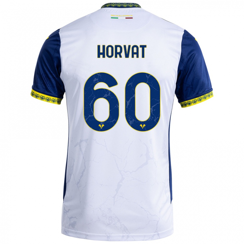 Kinder Mihaela Horvat #60 Weiß Blau Auswärtstrikot Trikot 2024/25 T-Shirt Österreich