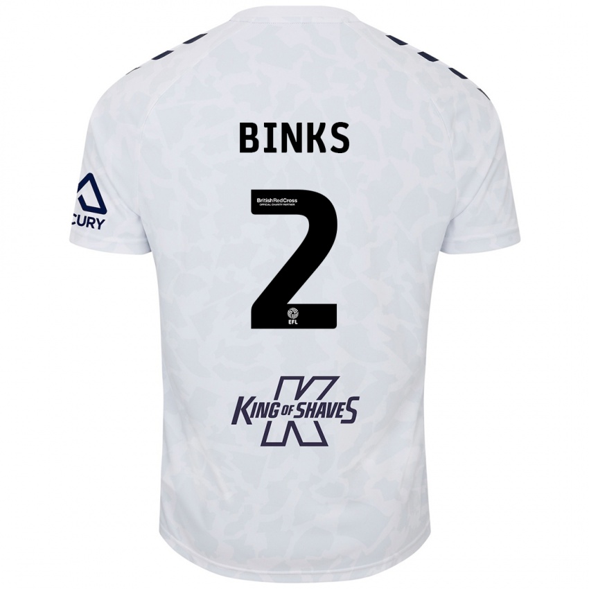 Kinder Luis Binks #2 Weiß Auswärtstrikot Trikot 2024/25 T-Shirt Österreich