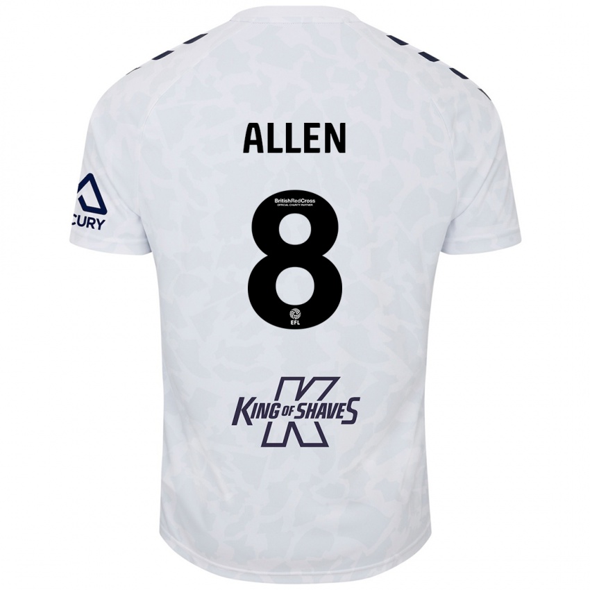 Kinder Jamie Allen #8 Weiß Auswärtstrikot Trikot 2024/25 T-Shirt Österreich