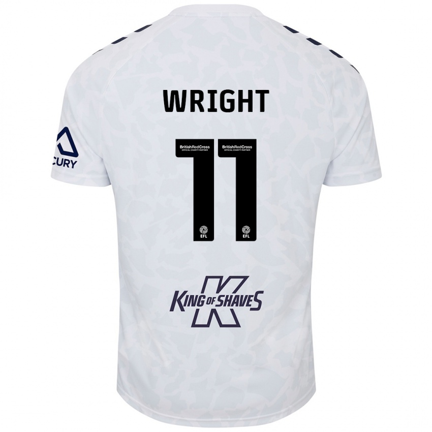 Kinder Haji Wright #11 Weiß Auswärtstrikot Trikot 2024/25 T-Shirt Österreich