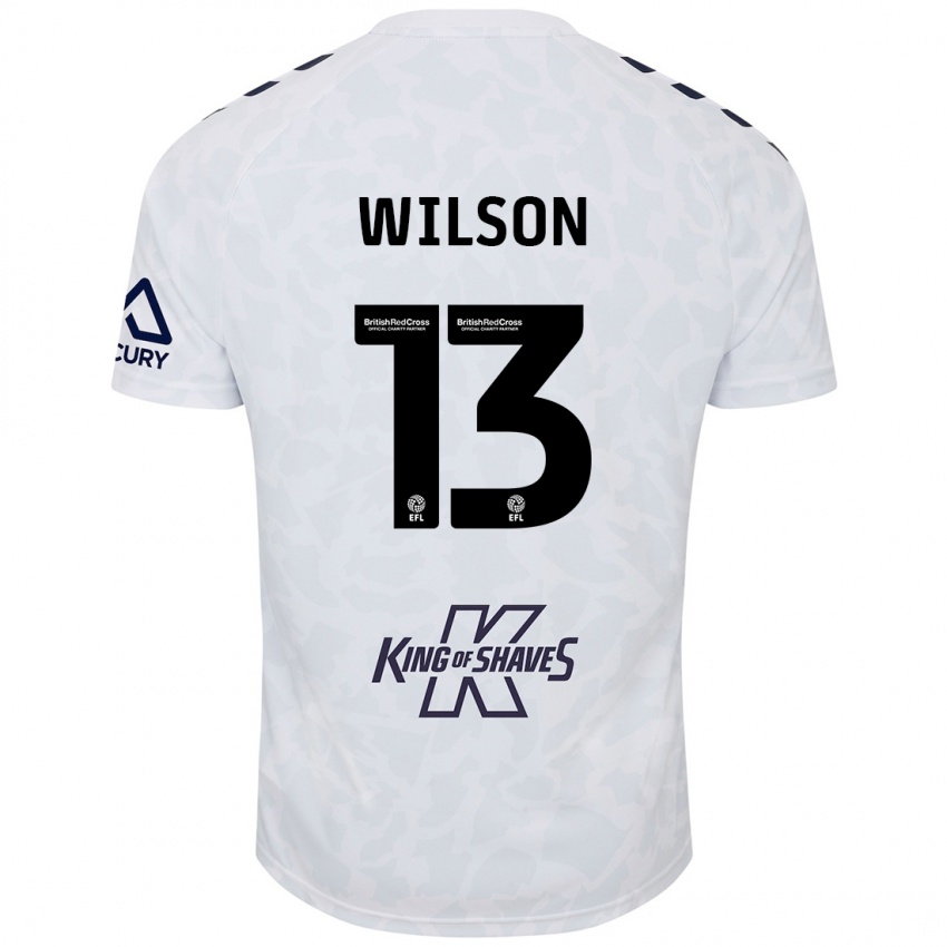 Kinder Ben Wilson #13 Weiß Auswärtstrikot Trikot 2024/25 T-Shirt Österreich