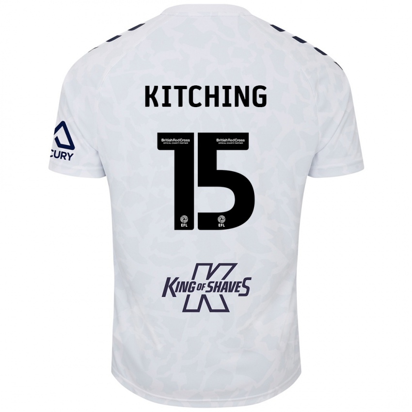 Kinder Liam Kitching #15 Weiß Auswärtstrikot Trikot 2024/25 T-Shirt Österreich