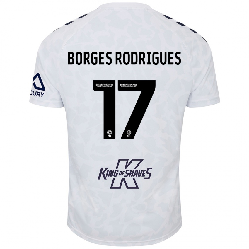 Kinder Raphael Borges Rodrigues #17 Weiß Auswärtstrikot Trikot 2024/25 T-Shirt Österreich