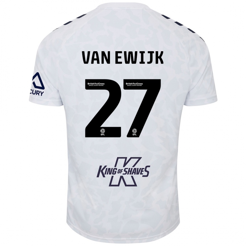 Kinder Milan Van Ewijk #27 Weiß Auswärtstrikot Trikot 2024/25 T-Shirt Österreich