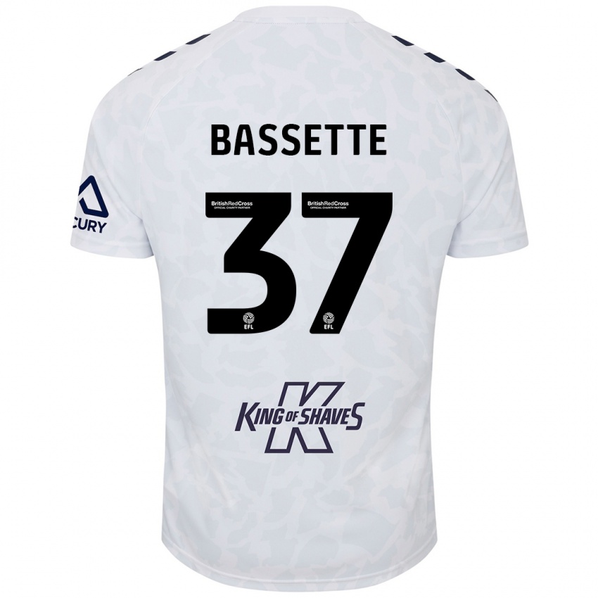 Kinder Norman Bassette #37 Weiß Auswärtstrikot Trikot 2024/25 T-Shirt Österreich