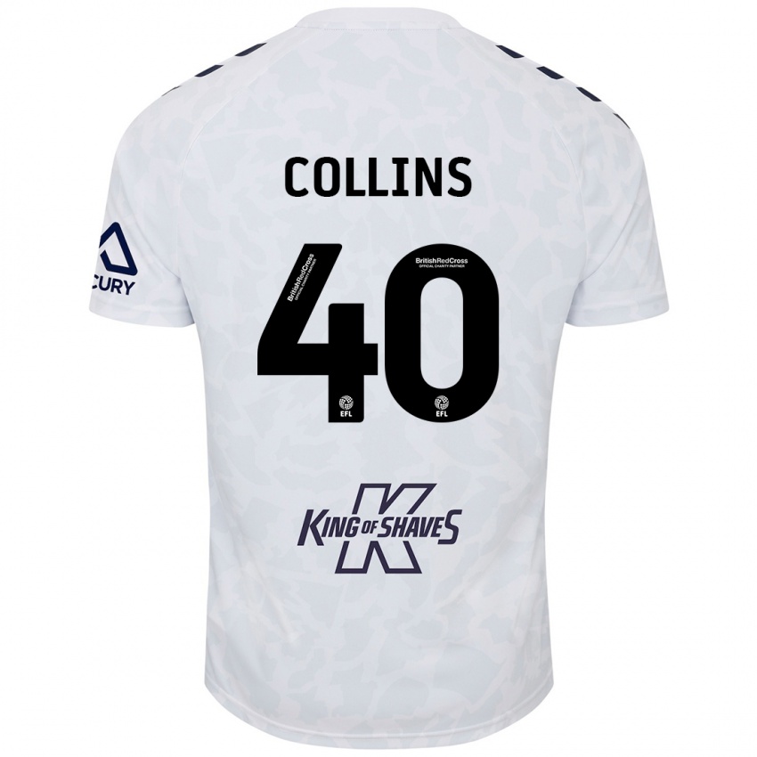 Kinder Brad Collins #40 Weiß Auswärtstrikot Trikot 2024/25 T-Shirt Österreich