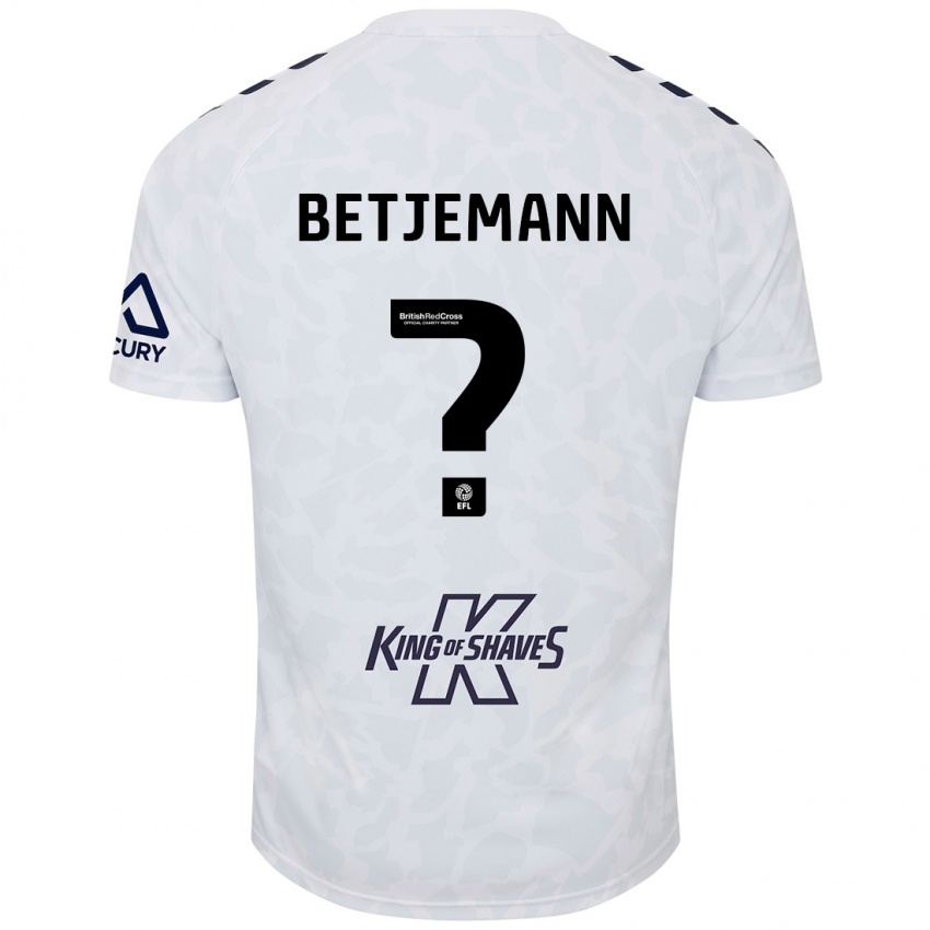 Kinder Elliot Betjemann #0 Weiß Auswärtstrikot Trikot 2024/25 T-Shirt Österreich