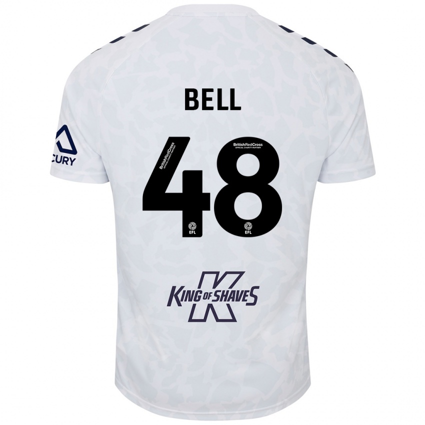 Kinder Luke Bell #48 Weiß Auswärtstrikot Trikot 2024/25 T-Shirt Österreich