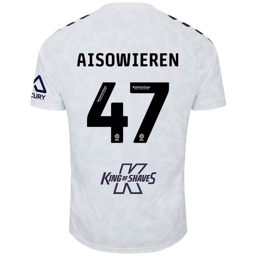 Kinder Evan Eghosa Aisowieren #47 Weiß Auswärtstrikot Trikot 2024/25 T-Shirt Österreich