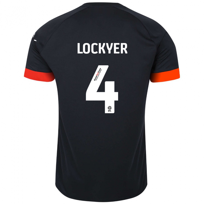 Kinder Tom Lockyer #4 Schwarz Orange Auswärtstrikot Trikot 2024/25 T-Shirt Österreich