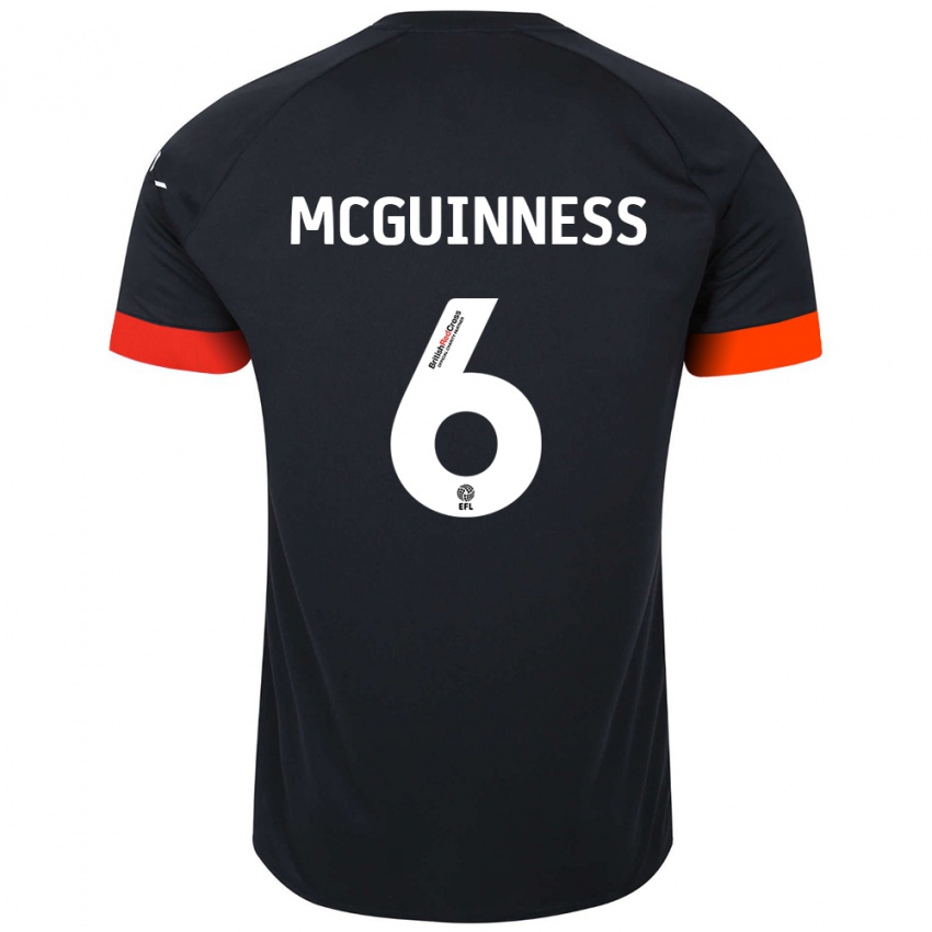 Kinder Mark Mcguinness #6 Schwarz Orange Auswärtstrikot Trikot 2024/25 T-Shirt Österreich