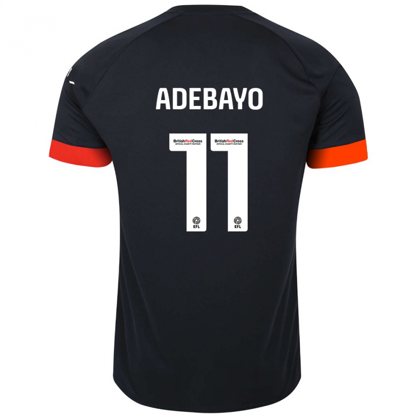 Kinder Elijah Adebayo #11 Schwarz Orange Auswärtstrikot Trikot 2024/25 T-Shirt Österreich