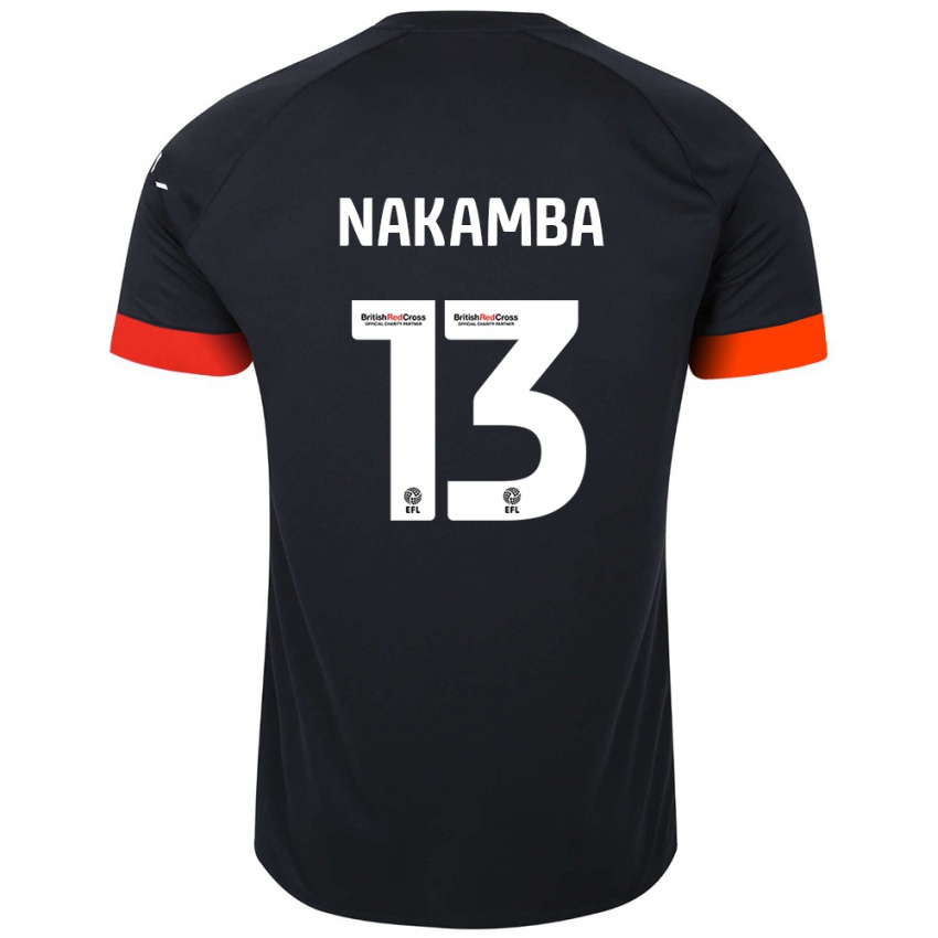 Kinder Marvelous Nakamba #13 Schwarz Orange Auswärtstrikot Trikot 2024/25 T-Shirt Österreich