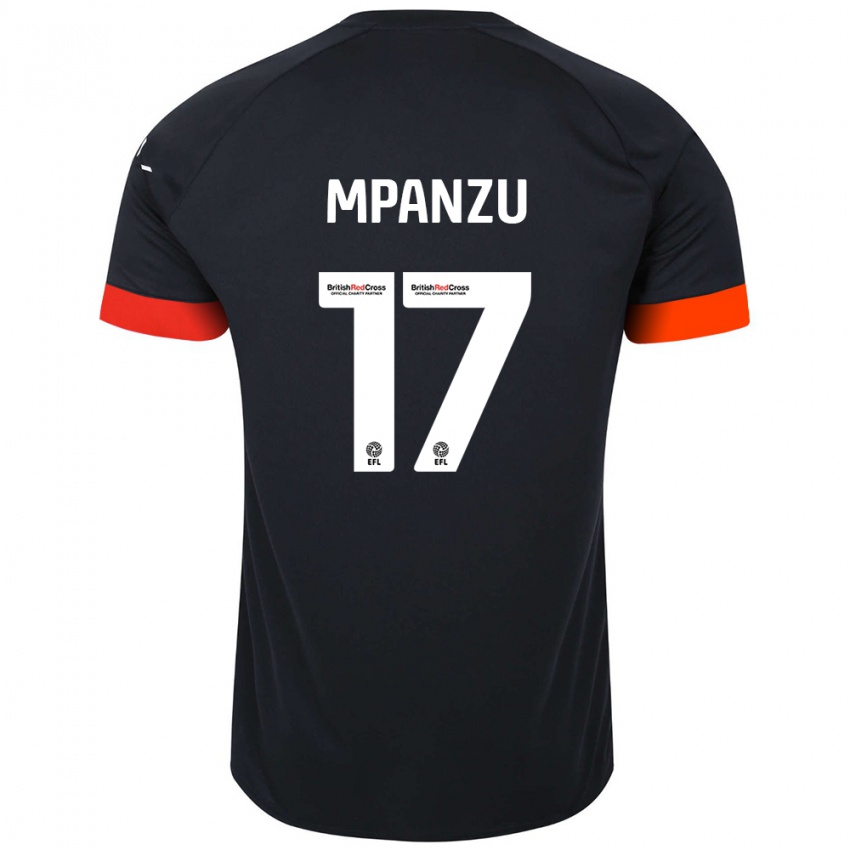 Kinder Pelly Ruddock Mpanzu #17 Schwarz Orange Auswärtstrikot Trikot 2024/25 T-Shirt Österreich