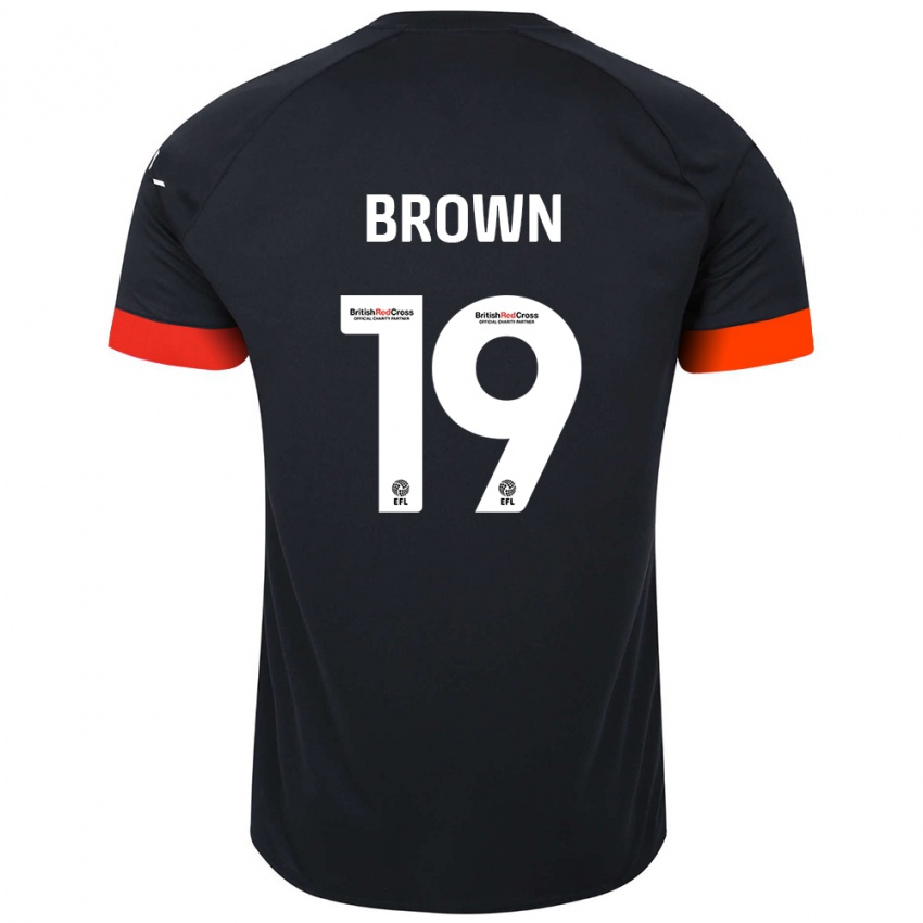 Kinder Jacob Brown #19 Schwarz Orange Auswärtstrikot Trikot 2024/25 T-Shirt Österreich