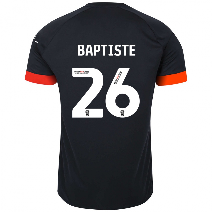 Kinder Shandon Baptiste #26 Schwarz Orange Auswärtstrikot Trikot 2024/25 T-Shirt Österreich