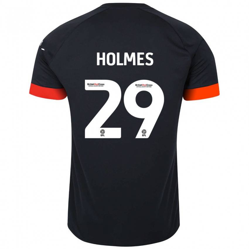 Kinder Tom Holmes #29 Schwarz Orange Auswärtstrikot Trikot 2024/25 T-Shirt Österreich