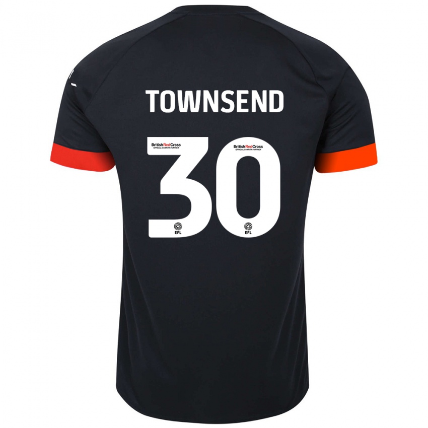 Kinder Andros Townsend #30 Schwarz Orange Auswärtstrikot Trikot 2024/25 T-Shirt Österreich