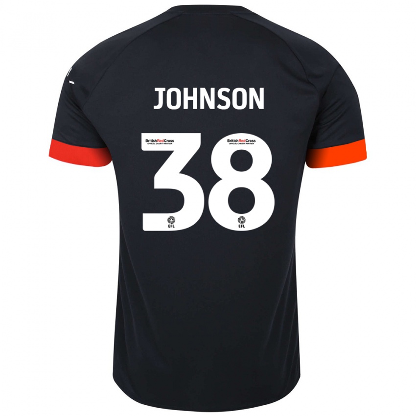 Kinder Joe Johnson #38 Schwarz Orange Auswärtstrikot Trikot 2024/25 T-Shirt Österreich